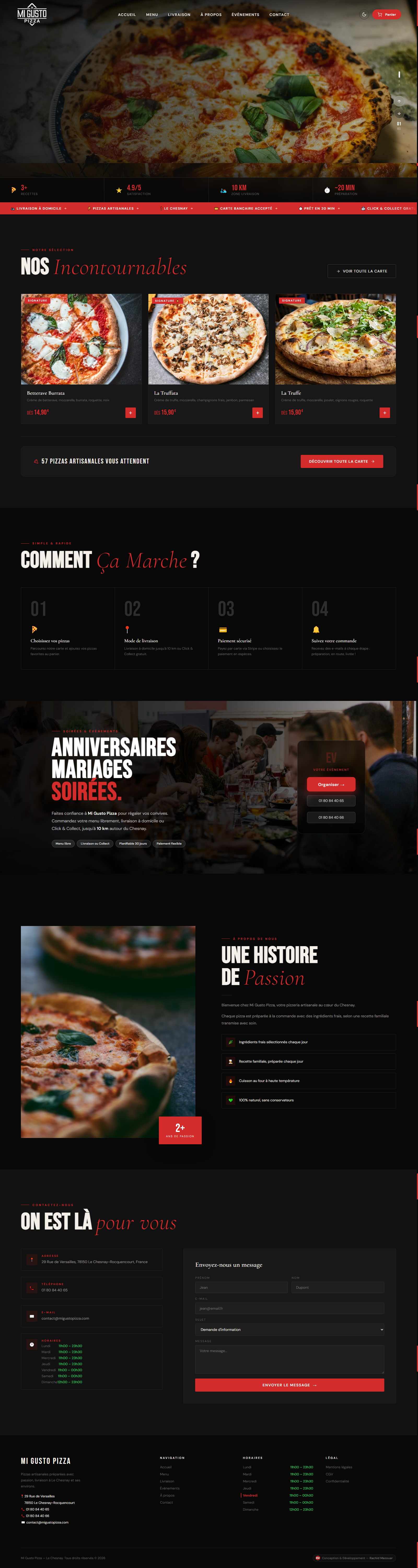 Mi Gusto Pizza — Plateforme de commande en ligne pour restaurant
